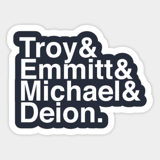 Troy & Emmitt & Michael & Deion Sticker